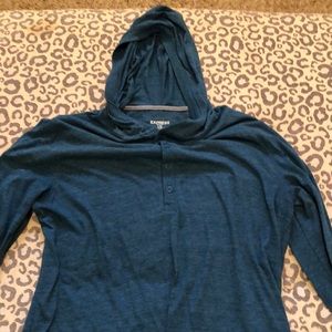 Men’s long sleeve tee with hoodie